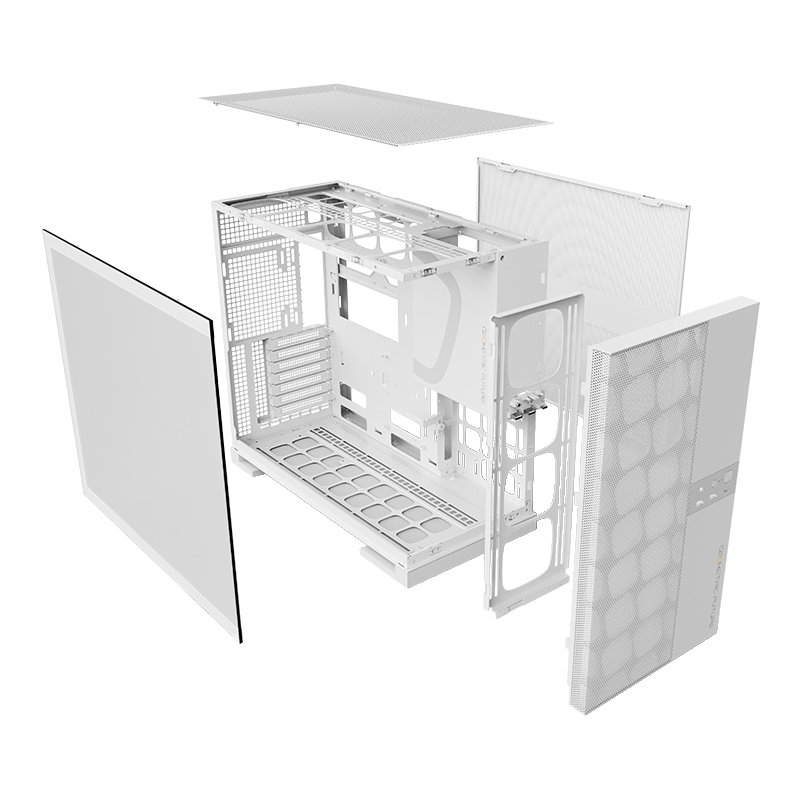 GEOMETRIC FUTURE ミドルタワー PCケース Model 5　VENT WH　GF-M5-Vent-YWH　ホワイト【キャンセル不可・北海道沖縄離島配送不可】