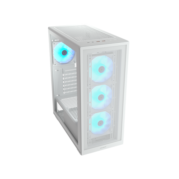 Cougar ミドルタワーＰＣケース CGR-2AC8W-RGB (MX220 RGB White) 【キャンセル不可・北海道沖縄離島配送不可】