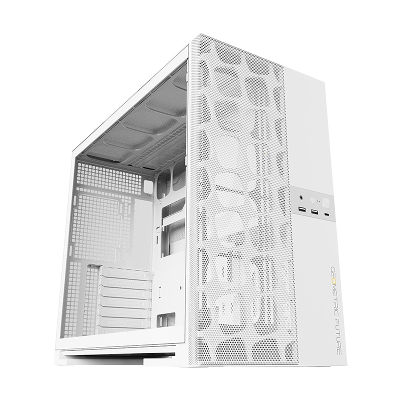 GEOMETRIC FUTURE ミドルタワー PCケース Model 5　VENT WH　GF-M5-Vent-YWH　ホワイト【キャンセル不可・北海道沖縄離島配送不可】