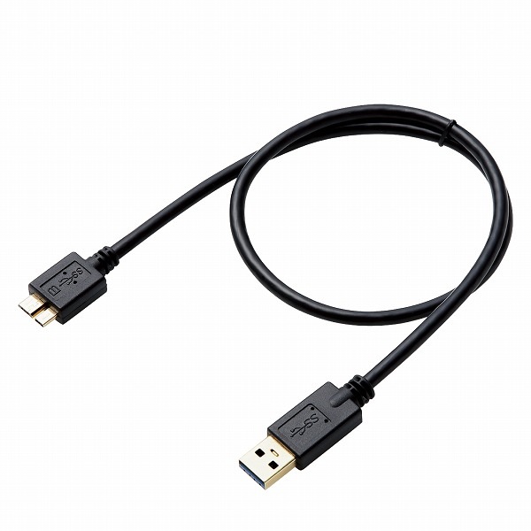 ELECOM エレコム DH-AMB3N05BK USB3.0ｹｰﾌﾞﾙ A-microBﾀｲﾌﾟ AV売場用 0.5m ﾌﾞﾗｯｸ 【キャンセル不可・北海道沖縄離島配送不可】