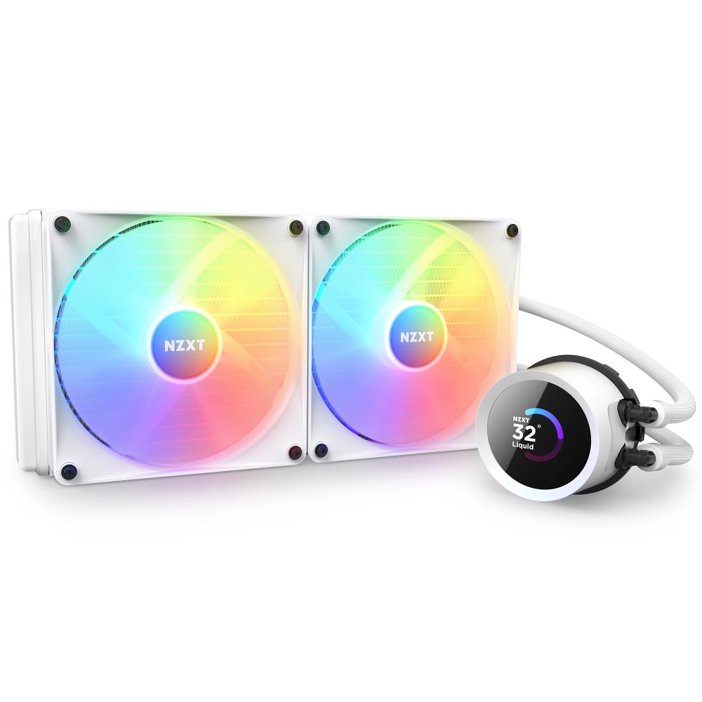 NZXT KRAKEN (BASE) RGB serise 水冷CPUクーラー RL-KR280-W1 ホワイト【キャンセル不可・北海道沖縄離島配送不可】