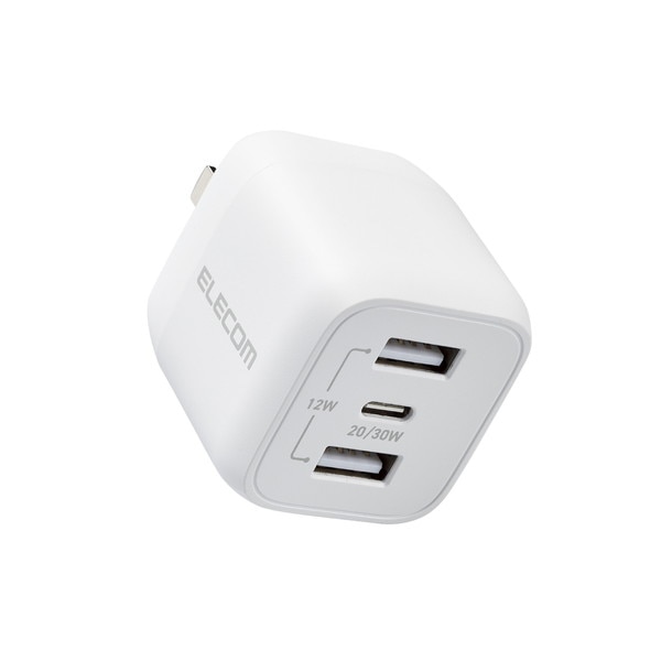 ELECOM エレコム MPA-ACCP4032WH AC充電器 USB充電器 USB Power Delivery対応 32W USB-C1ﾎﾟｰﾄ USB-A2ﾎﾟｰﾄ ｽｲﾝｸﾞﾌﾟﾗｸﾞ ﾎﾜｲﾄ【キャンセル不可・北海道沖縄離島配送不可】