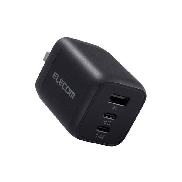 ELECOM エレコム MPA-ACCP4465BK AC充電器 USB充電器 USB Power Delivery対応 PPS対応 65W USB-C2ﾎﾟｰﾄ USB-A1ﾎﾟｰﾄ ｽｲﾝｸﾞﾌﾟﾗｸﾞ ﾌﾞﾗｯｸ【キャンセル不可・北海道沖縄離島配送不可】