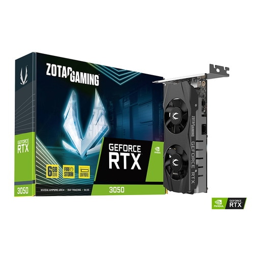 グラフィックボード・ビデオカード ZOTAC GAMING GeForce RTX 3050 6GB GDDR6 LP　ZT-3050-6G/ZT-A30510L-10L PCI Express 4.0 x8 HDMIx1 DisplayPortx1 GDDR6 6GB 【キャンセル不可・北海道沖縄離島配送不可】