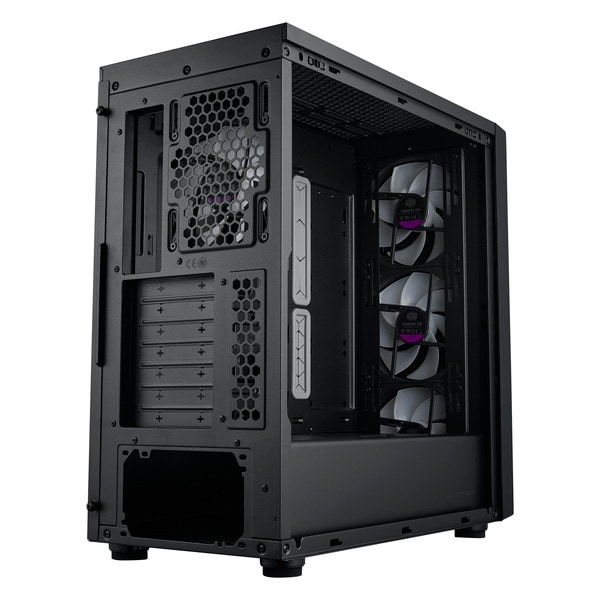 CoolerMaster 背面コネクターマザーボード対応140mmトリプルファン搭載ミドルタワーPCケース「MasterBox 600」 MB600-KGNN-S00【キャンセル不可・北海道沖縄離島配送不可】