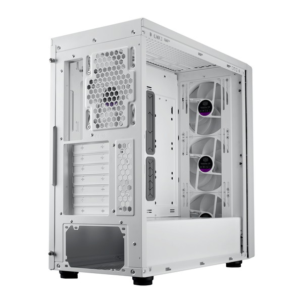 CoolerMaster 背面コネクターマザーボード対応140mmトリプルファン搭載ミドルタワーPCケース「MasterBox 600 White」 MB600-WGNN-S00 ホワイト 白【キャンセル不可・北海道沖縄離島配送不可】