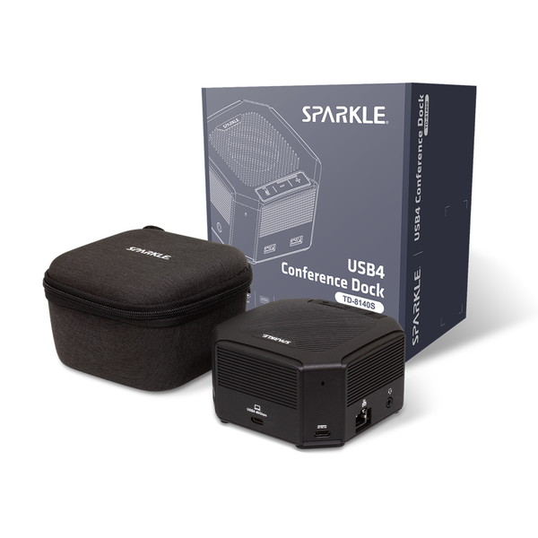 SPARKLE Conference Dock TD-8140S USB Type-C 4.0 USB PD 対応 9-in-1 ドッキングステーション マイク＆スピーカー搭載モデル