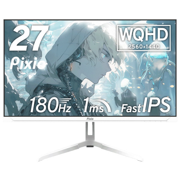 ゲーミングモニター Pixio PX278 Wave / White PX278WAVEW-O 27インチ WQHD 180Hz 2560x1440p 入力端子:HDMIx2/DPx1 液晶ディスプレイ Hamee株式会社 【キャンセル不可・北海道沖縄離島配送不可】