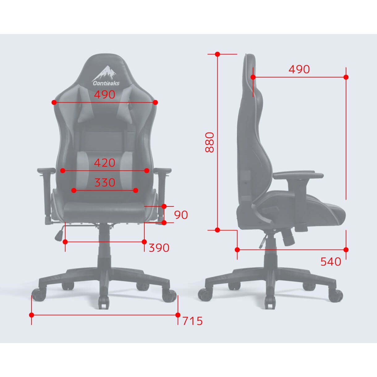 アイガー ゲーミングチェア グレー色【GY】 株式会社関家具 日本の老舗家具メーカーがつくったゲーミングギアブランド 【代引・日時指定・キャンセル不可・北海道沖縄離島配送不可】