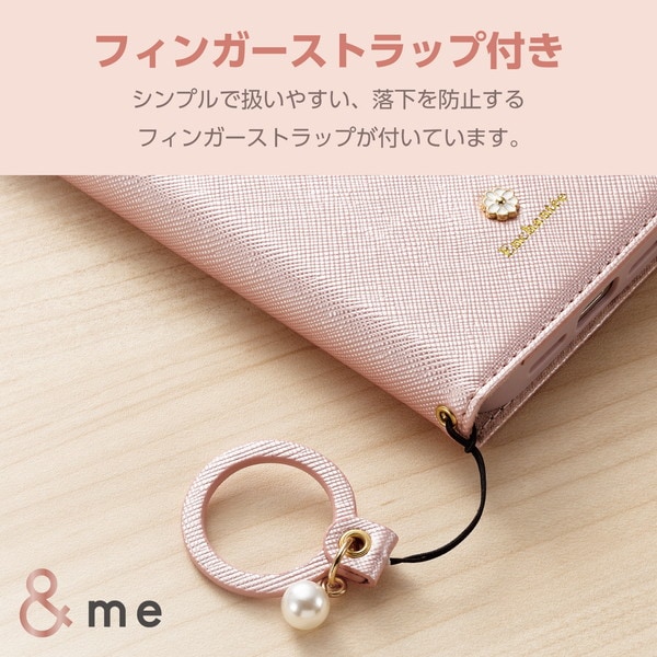 ELECOM エレコム PM-A23APLFJM2PN iPhone 15 ﾚｻﾞｰｹｰｽ 手帳型 磁石付き ﾘﾝｸﾞ付き &Me ﾋﾟﾝｸ【キャンセル不可・北海道沖縄離島配送不可】