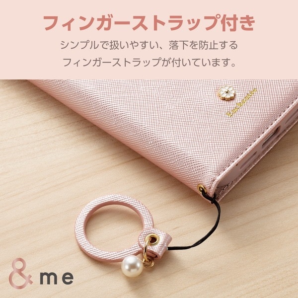 ELECOM エレコム PM-A23CPLFJM2PN iPhone 15 Pro ﾚｻﾞｰｹｰｽ 手帳型 磁石付き ﾘﾝｸﾞ付き &Me ﾋﾟﾝｸ【キャンセル不可・北海道沖縄離島配送不可】