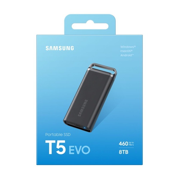 Samsung サムスン 外付け SSD T5 EVO 8TB MU-PH8T0S-IT ポータブルSSD 【キャンセル不可・北海道沖縄離島配送不可】 -お取り寄せ-