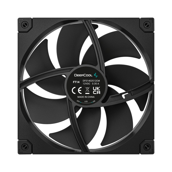 DeepCool ケースファン R-FT14-BKWPN1-G FT14 ブラック 140mmファン FDB搭載 PWM制御 強化コンポジット素材採用 防塵ダンパー搭載 【キャンセル不可・北海道沖縄離島配送不可】