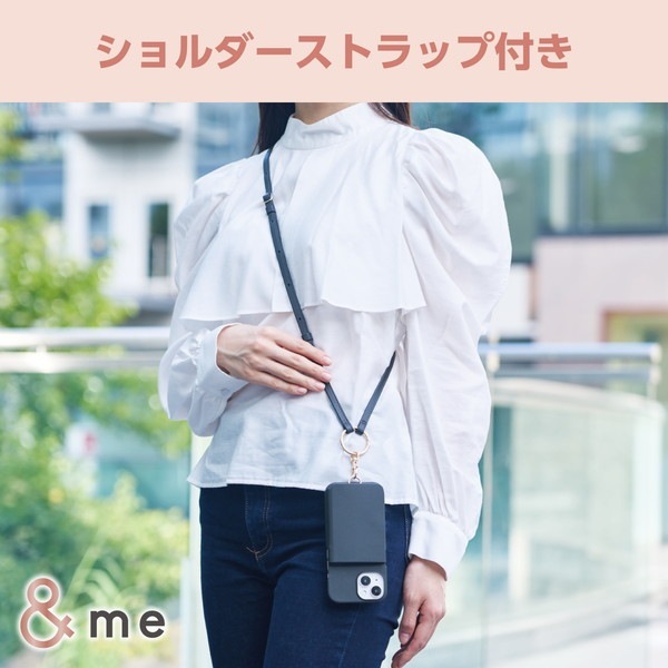 ELECOM エレコム PM-A23APLOSSBK iPhone 15 ﾚｻﾞｰｹｰｽ ｵｰﾌﾟﾝ ｼｮﾙﾀﾞｰｽﾄﾗｯﾌﾟ付き &Me ﾁｬｺｰﾙﾌﾞﾗｯｸ【キャンセル不可・北海道沖縄離島配送不可】