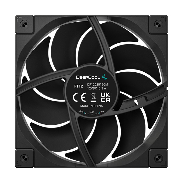 DeepCool ケースファン R-FT12-BKWPN3-G FT12 ブラック 3個セット 120mmファン FDB搭載 PWM制御 強化コンポジット素材採用 防塵ダンパー搭載 【キャンセル不可・北海道沖縄離島配送不可】