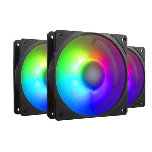 CoolerMaster ケースファンMFZ-M2DN-243P2-R1 (Mobius 120P ARGB 3-Pack Fan Kit) 120mmファン3個セット ブラック 【キャンセル不可・北海道沖縄離島配送不可】 -お取り寄せ-