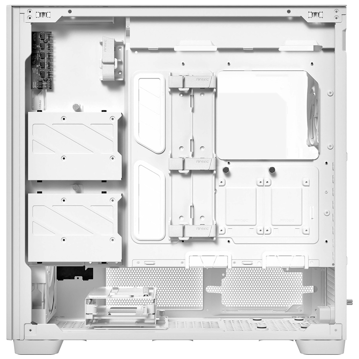 ANTEC 冷却型フルタワーPCケース FLUX PRO WHITE 強化ガラスパネル+木材使用 冷却ファン最大12基 【キャンセル不可・北海道沖縄離島配送不可】