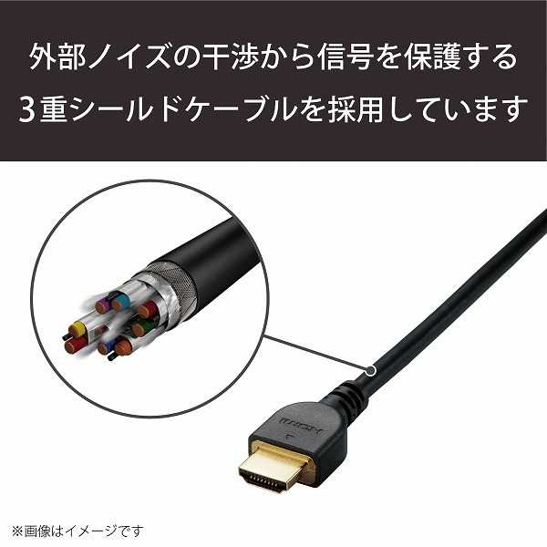 ELECOM エレコム DH-HD14E10/RS RoHS指令準拠HDMIｹｰﾌﾞﾙ ｲｰｻﾈｯﾄ対応 高ｼｰﾙﾄﾞｺﾈｸﾀ 1.0m ﾌﾞﾗｯｸ 簡易ﾊﾟｯｹｰｼﾞ 【キャンセル不可・北海道沖縄離島配送不可】