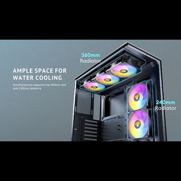 Antec ピラーレスガラス搭載 冷却型PCケース 「Constellation C3 ARGB」 C3 ARGB ブラック 黒