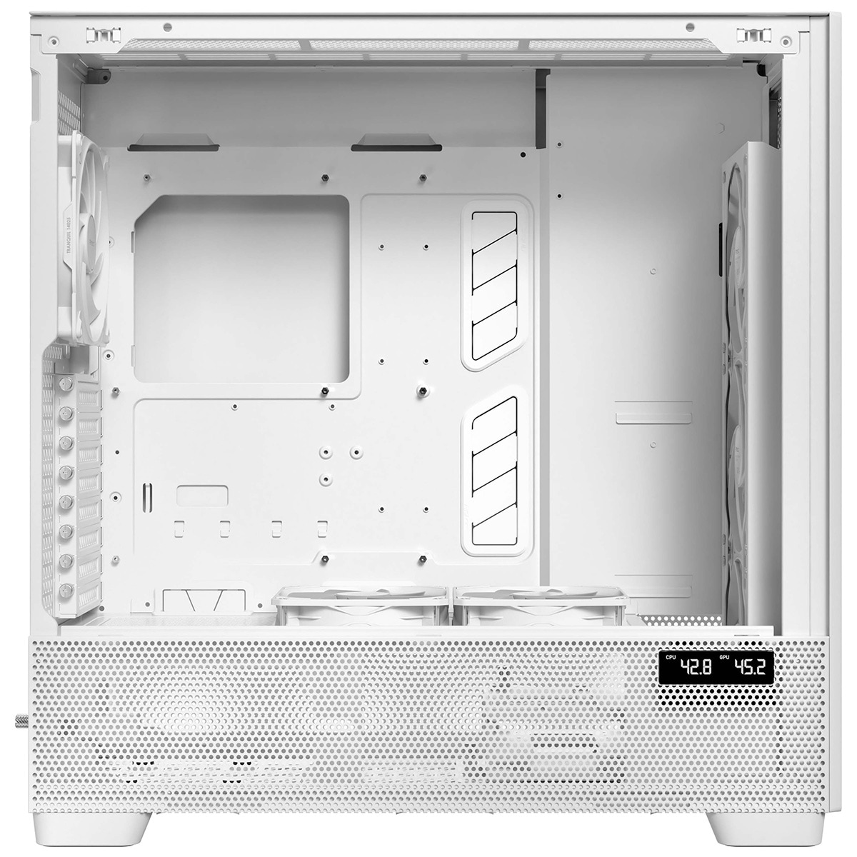 ANTEC 冷却型フルタワーPCケース FLUX PRO WHITE 強化ガラスパネル+木材使用 冷却ファン最大12基 【キャンセル不可・北海道沖縄離島配送不可】