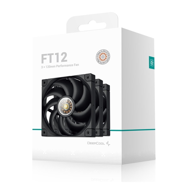 DeepCool ケースファン R-FT12-BKWPN3-G FT12 ブラック 3個セット 120mmファン FDB搭載 PWM制御 強化コンポジット素材採用 防塵ダンパー搭載 【キャンセル不可・北海道沖縄離島配送不可】