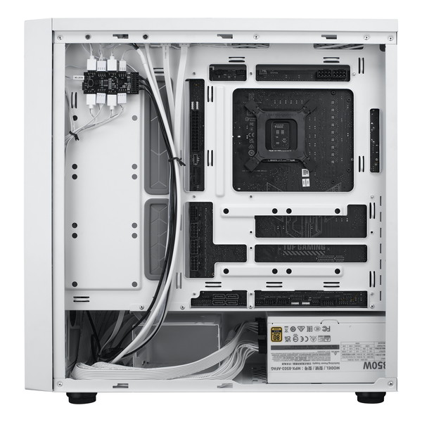 CoolerMaster 背面コネクターマザーボード対応140mmトリプルファン搭載ミドルタワーPCケース「MasterBox 600 White」 MB600-WGNN-S00 ホワイト 白【キャンセル不可・北海道沖縄離島配送不可】