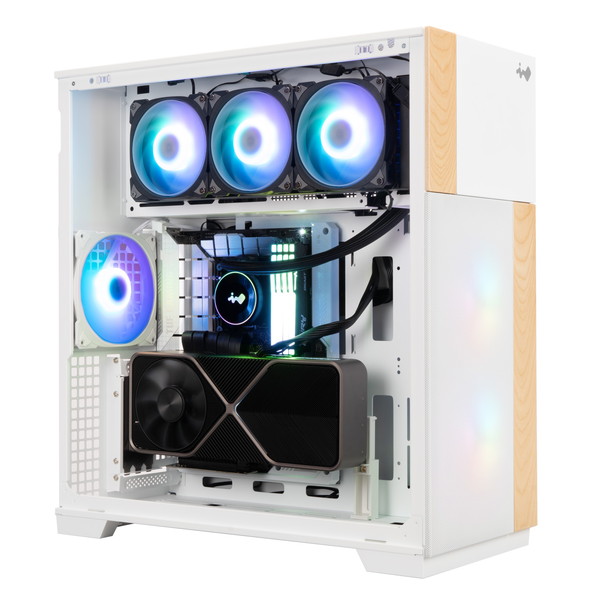 INWIN インウィン 裏コネクタマザーボードに対応したデザイン型PCケース「F5」 F5 White IW-CS-F5WHI-3AN140P ホワイト 白【キャンセル不可・北海道沖縄離島配送不可】