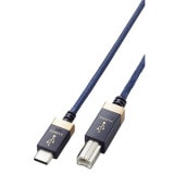 ELECOM エレコム DH-CB10 AVｹｰﾌﾞﾙ 音楽伝送 USB Type-C to USB2.0 Standard-Bｹｰﾌﾞﾙ USB2.0 1.0m ﾈｲﾋﾞｰ【キャンセル不可・北海道沖縄離島配送不可】