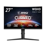 MSI 湾曲ゲーミングモニター MAG 275CQRF QD E2 27インチ WQHD（2,560 × 1,440） 180Hz RAPID VAパネル ノングレア 入力端子:HDMI 2.0b x2 DisplayPort 1.4a x1 USB Type-C x1 USB 2.0 Type-A x2 USB 2.0 Type-B x1 ヘッドホン出力 x1