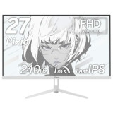 【12月26日発売予定】 Pixio ゲーミングモニター PX279 Wave White PX279WAVEW-O 27インチ 240Hz 1920×1080px 応答速度 1ms(GTG) 液晶ディスプレイ ホワイト 【キャンセル不可・北海道沖縄離島配送不可】