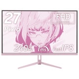 【12月26日発売予定】 Pixio ゲーミングモニター PX279 Wave Pastel Pink PX279WAVEK-O 27インチ 240Hz 1920×1080px 応答速度 1ms(GTG) 液晶ディスプレイ パステルブルー 【キャンセル不可・北海道沖縄離島配送不可】